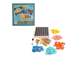 Ats-tablero De Dibujo Doble Madera Con Rompecabezas De Tangram Interactivo Para Desarrollo Mental