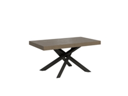 Mesa extensible Volantis gris paloma 160/420x90 cm con patas antracita Itamoby