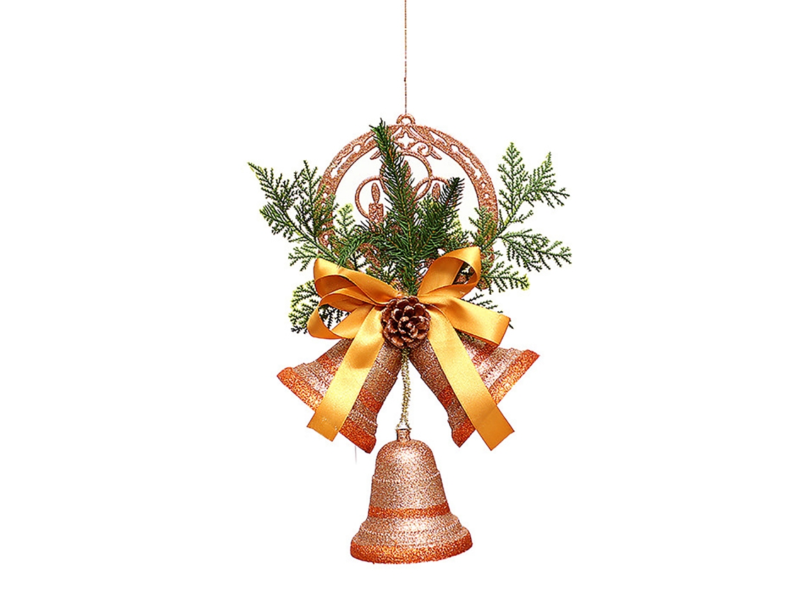 Campana decorativa navideña colgante para pared y puerta - Navidad