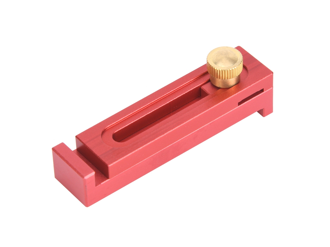 Regla De Medición De Profundidad De Aluminio Rojo Para Marcar Y Medir En Carpintería.