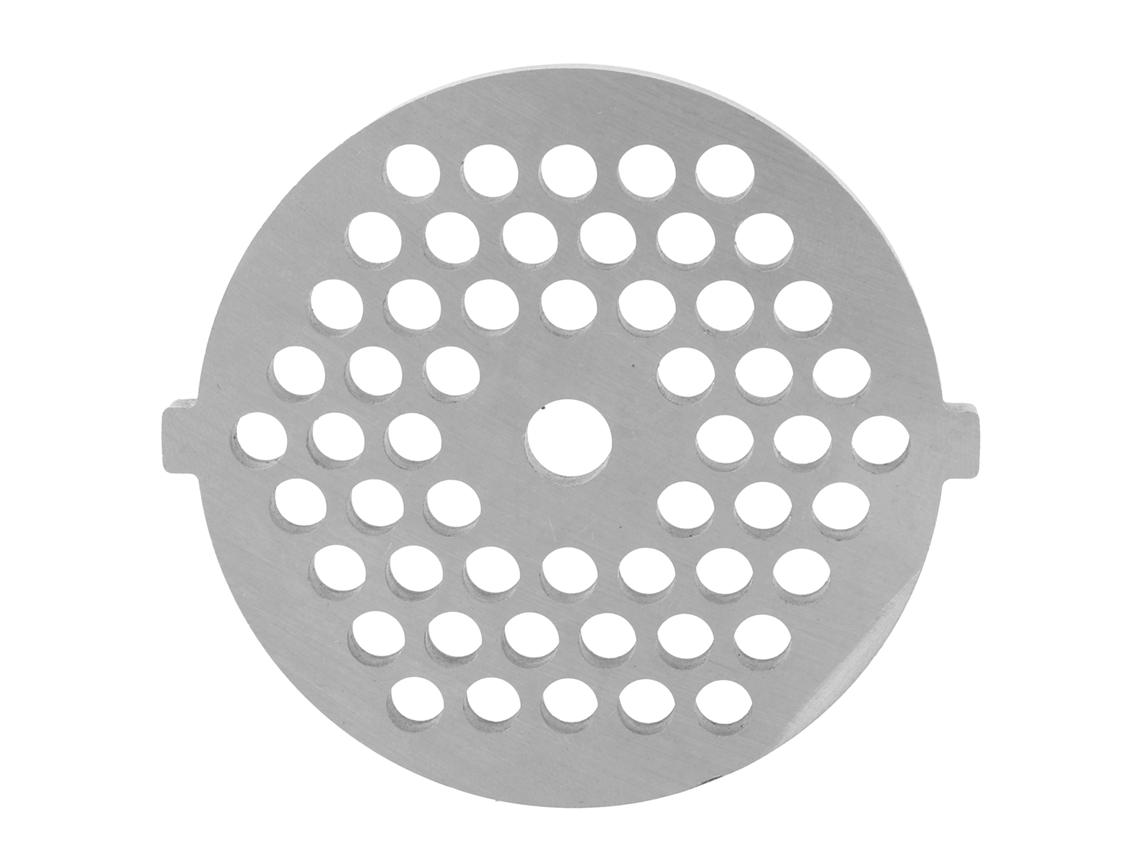 Cuchilla de repuesto para picadora de carne, acero al carbono, base de hierro, placa, para máquina picadora con nombre de marca.