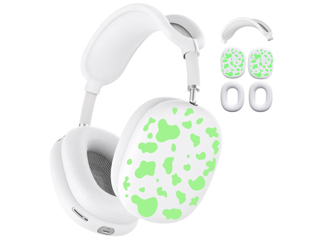 Funda De Silicona Para Airpods Max, Estampado De Vaca, Tpu Suave Resistente A Los Arañazos (verde) Czhhmart