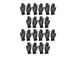 10 Pares De Guantes De Trabajo Antiestáticos De Nailon Con Revestimiento De Pu, Seguros Para Taller/laboratorio.