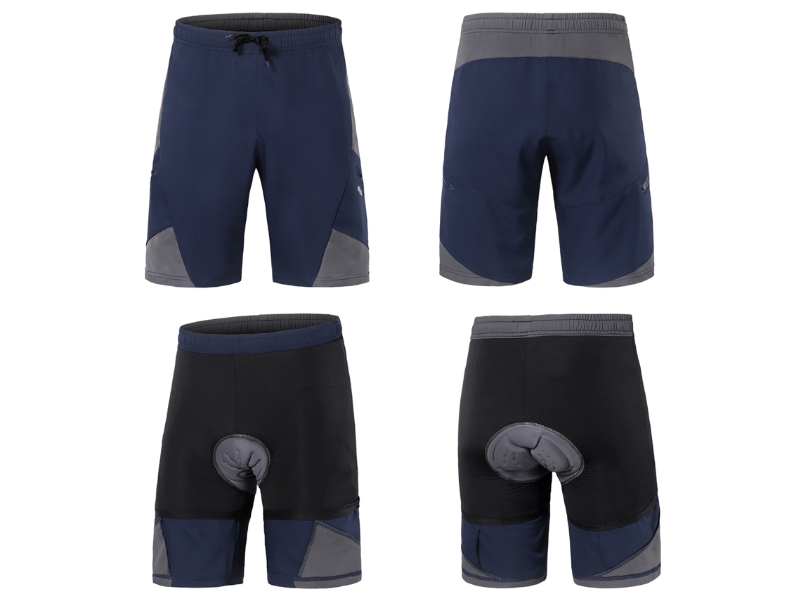 Calzoncillos De Ciclismo De Espuma 2 En 1 Para Hombre: Calzoncillos Transpirables Con Bolsillos Para Entrenamiento Y Ciclismo.