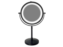 Espejo de Mesa UNIQ con LED y Aumento de 10x - Negro Mate