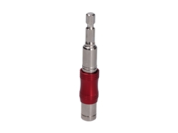 Portapuntas hexagonal de acero al cromo vanadio, cierre automático, rojo y plateado (sin marca)