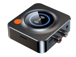 Receptor Bluetooth 5.1, adaptador de audio inalámbrico con NFC/ranura para tarjeta TF/3,5 mm AUX/RCA/, baja latencia para sistema estéreo de transmisión de música en casa (negro)