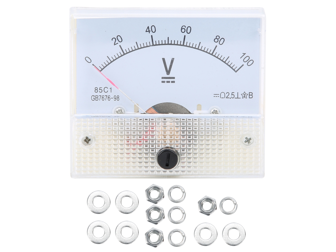 Voltímetro De Cc Con Puntero 85c1, Medidor De Voltaje De Panel De 0~100 V