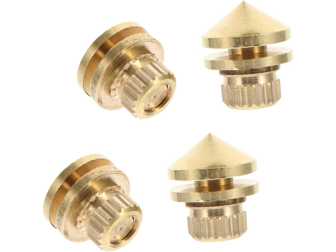 Almohadillas De Cobre Para Altavoces (4 Piezas), Soporte Antichoque, Puntas Para Karaoke.