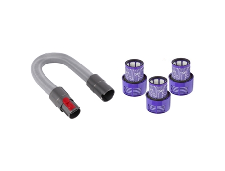 Tubo de vacío para manguera Dyson, extensión inalámbrica para el hogar, V7, V8, V10 y 1 Juego, unidad Hepa de filtro lavable para Dyson V10 Sv12, 1...