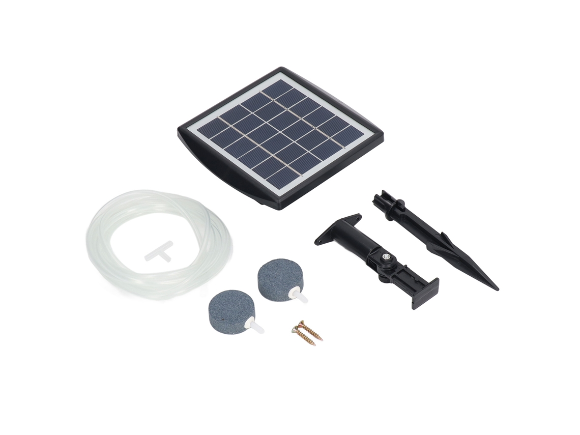 Bomba de aire solar Primerox para acuario, oxigenador/aireador de estanque con piedras difusoras de burbujas, 2 salidas