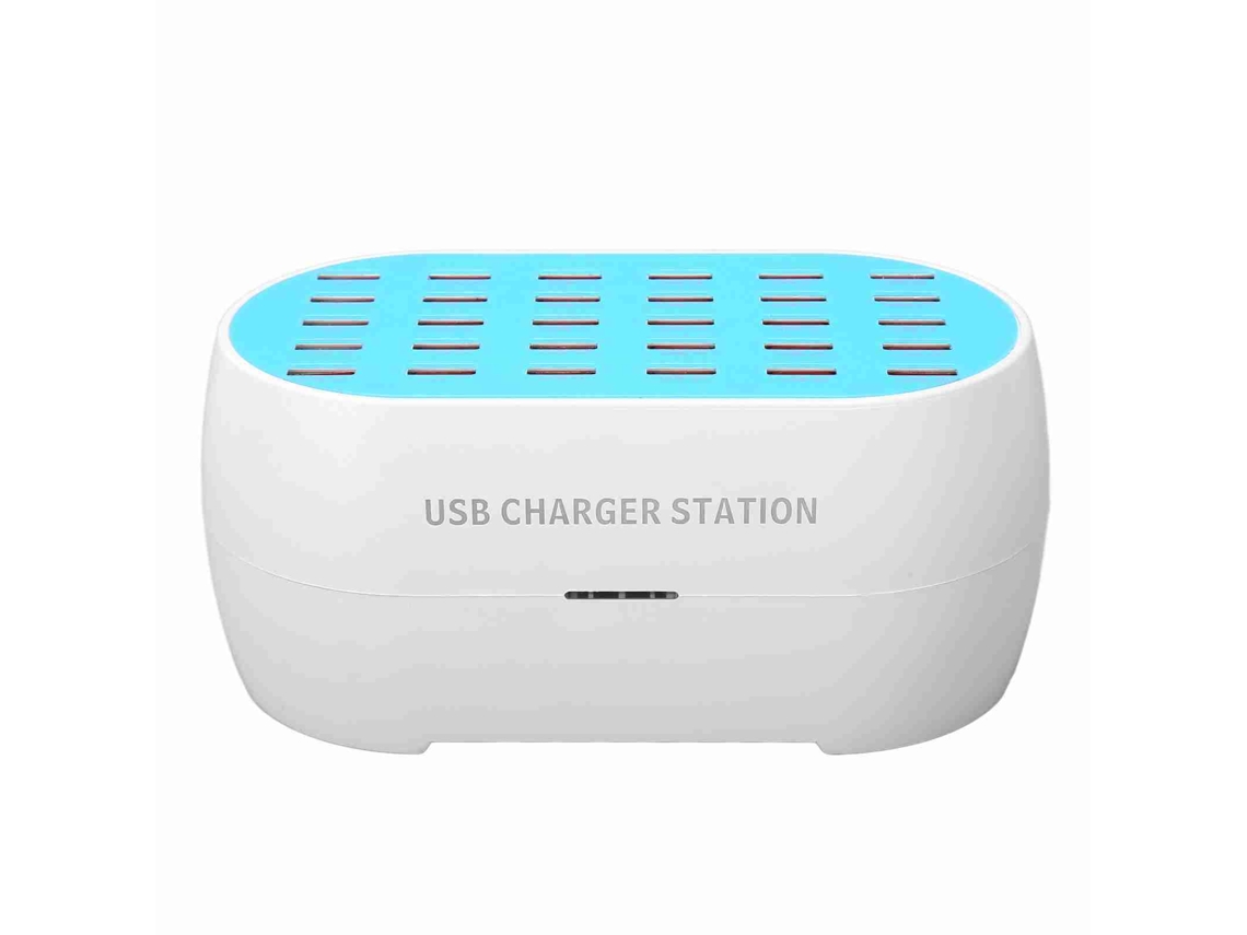 Estación De Carga Usb De 30 Puertos 160w Para Múltiples Dispositivos Smart Charging 100-240v Plug Us