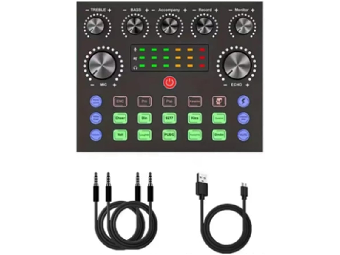 Tarjeta De Sonido Live V8s, Equipo Para Podcasting Con Micrófono Y Dispositivo Musical
