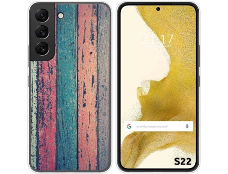 Carcasa Samsung Galaxy S22 5G TUMUNDOSMARTPHONE Dibujos Madera 10 Multicolor