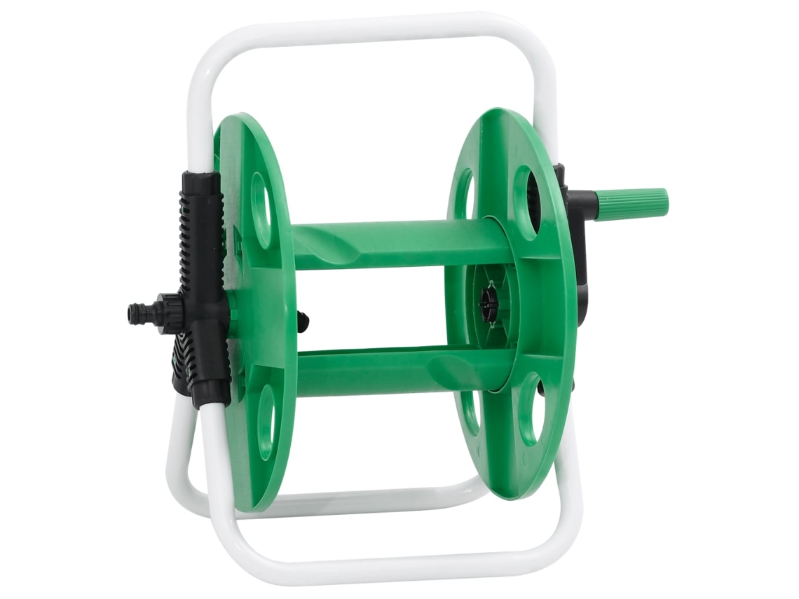 Carrete de manguera independiente de 45 m y 1/2'' de acero verde, DKD HOME DECOR