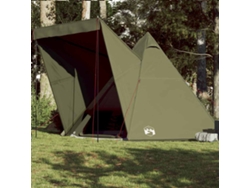 Tienda tipi familiar para 6 personas, impermeable, verde oliva