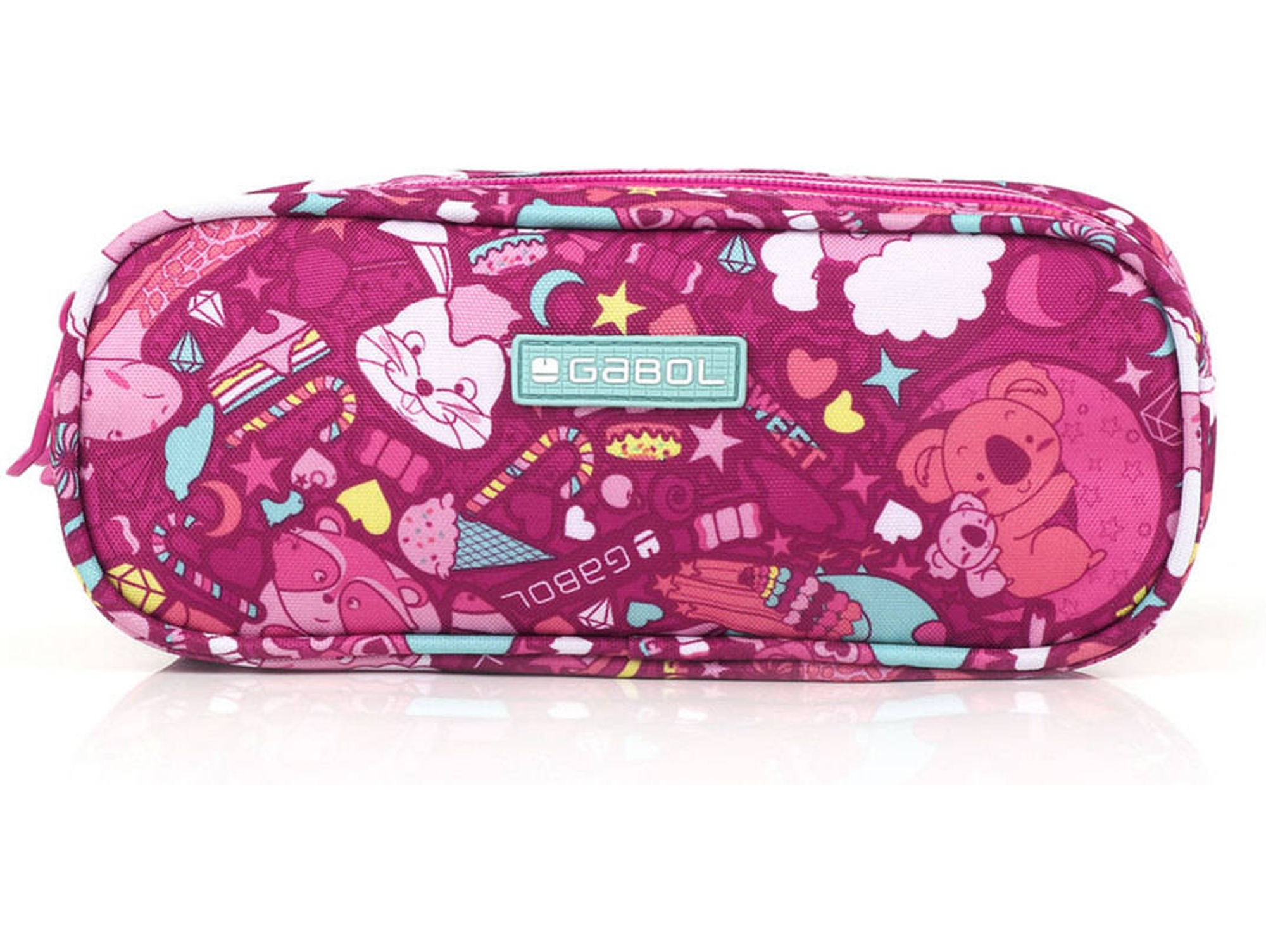 Estuche Triple GABOL Toy (Rosa - 9 x 22 x 9 cm - 1.8 L - Poliéster)