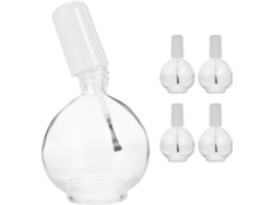 Frascos De Vidro Ciieeo Com Pincel E Tampa, De 5 Para Esmalte Vazio De 75ml, Práticos E
