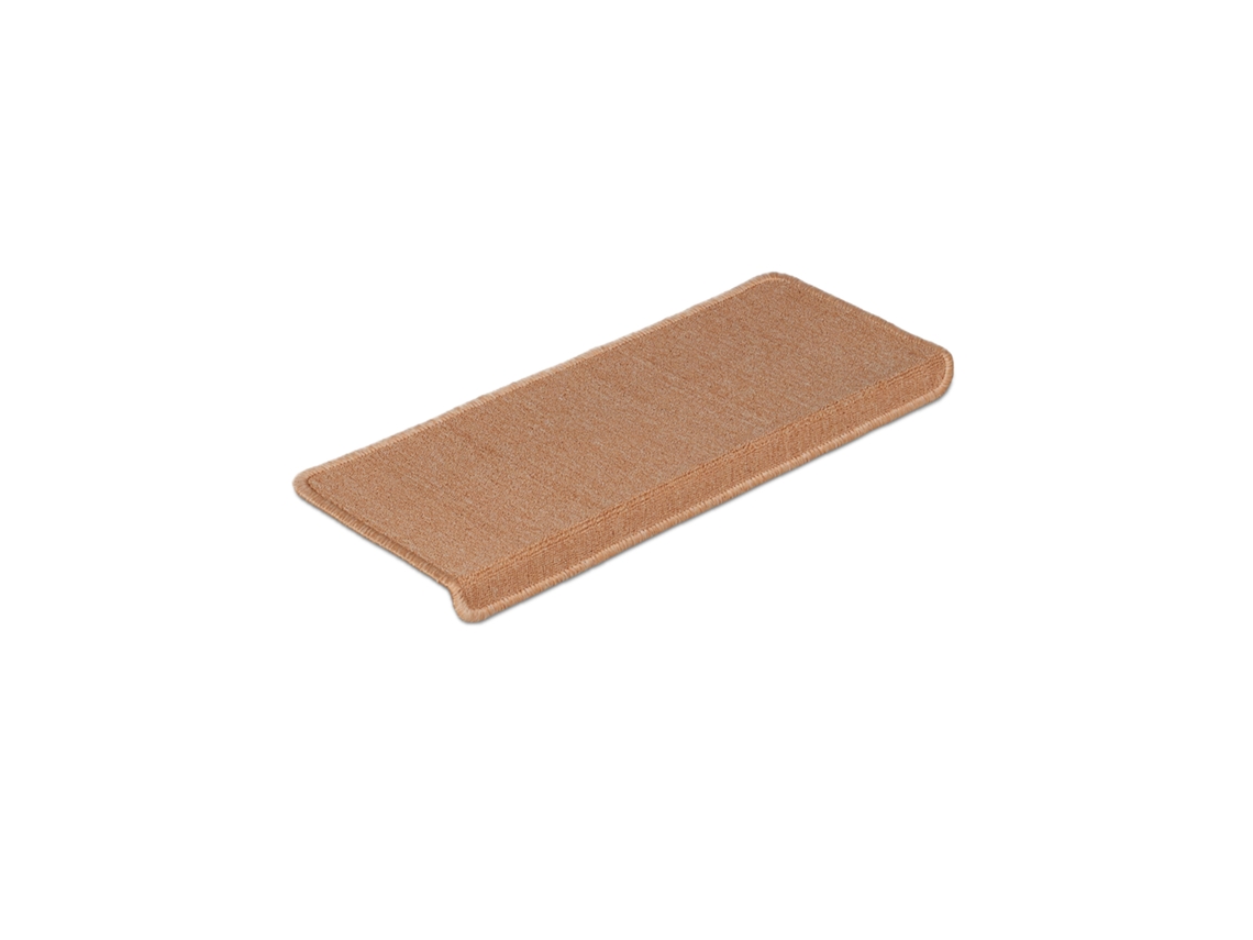 Relaxdays Alfombras Para Escaleras, Set 15, Alfombrillas Escalones, Antideslizantes, 65 X 24 Cm, Autoadhesivas, Beige