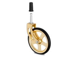 Rueda Giratoria Camarena Aro de Goma D105 Ec Latonada Max.30Kg Con Fijacion Espiga H123 Q&Q