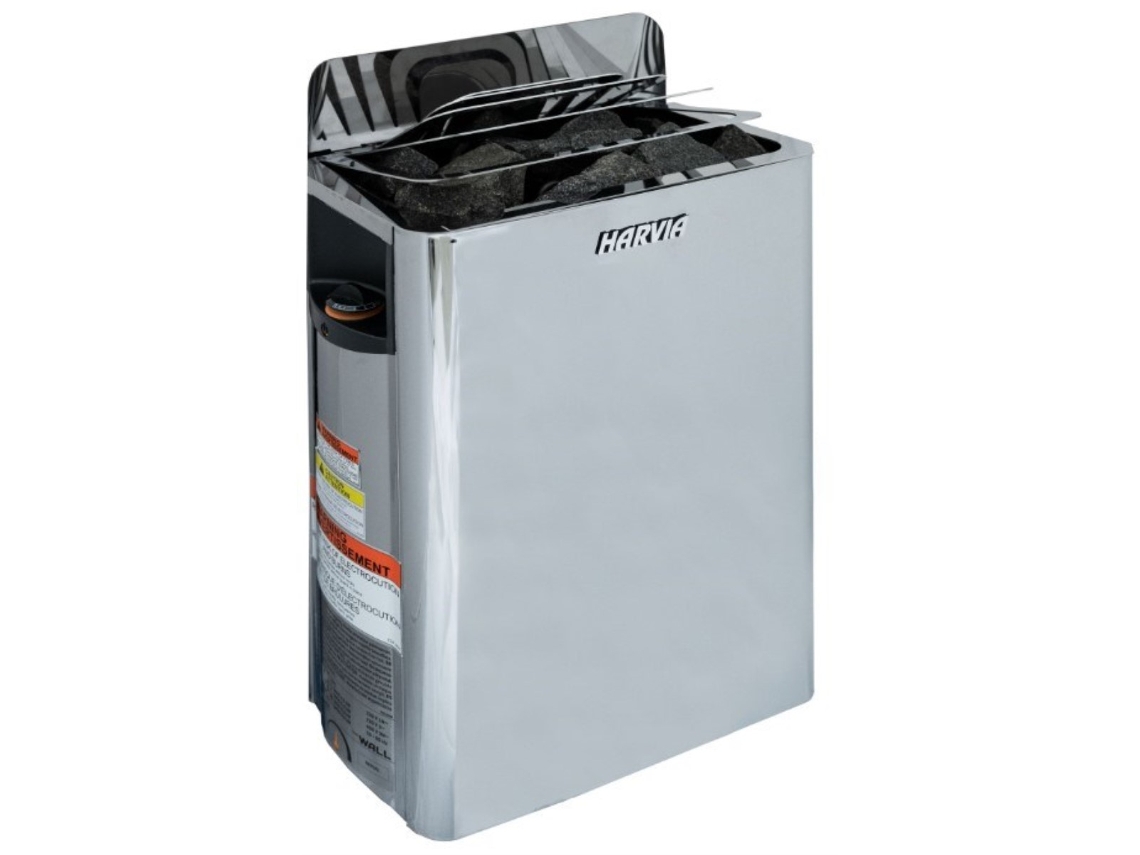 Harvia The Wall - Tubo de acero negro para sauna con unidad de control integrada de 6 kW