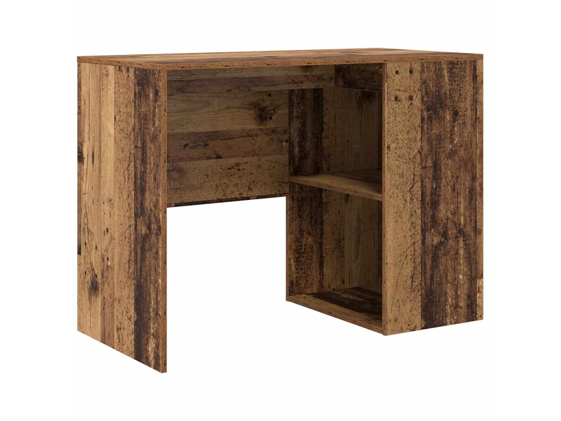 Maison Exclusive - Escritorio Con Estante Madera Envejecida 102 X 50 X 75 Cm