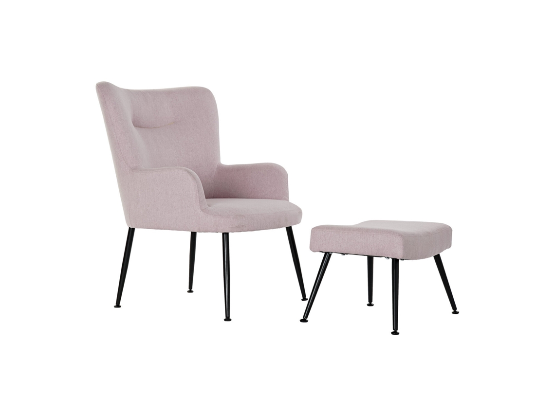 Set 2 Sillon Poliester Metal 45,5x37x35,5 70x60x84cm