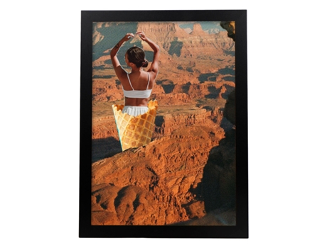Póster NACNIC con Ilustración de Cono Estilo Collage