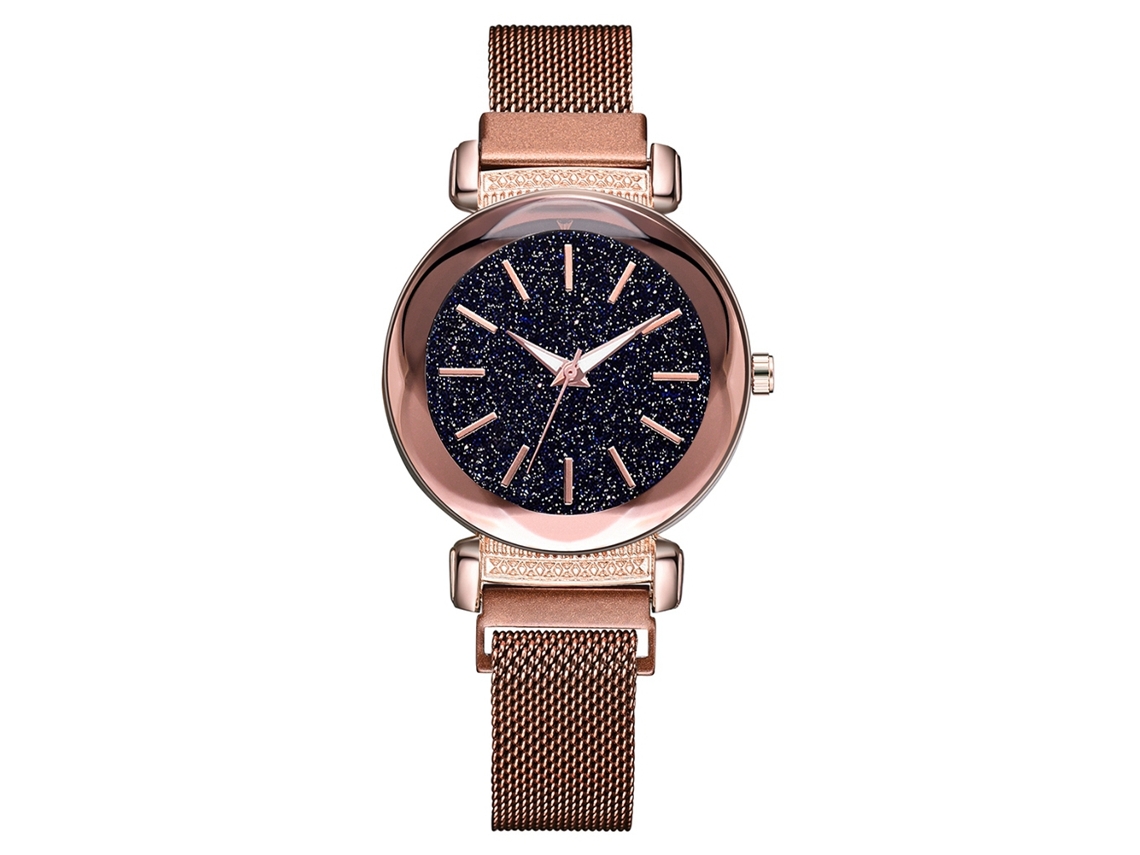 Reloj De Pulsera Informal Para Mujer Con Correa De Aleación Ajustable Y Cierre Magnético - Marrón