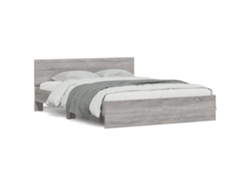 Maison Exclusive - Estructura De Cama Con Cabecero Gris Sonoma 140x200 Cm