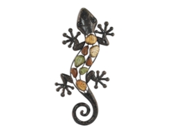 Figura De Lagarto Con Piedra Colorida Adorno Pared Jardín Colección Rústico Signes Grimalt BY SIGRIS
