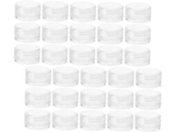 Paquete De 55 Tarros Compactos Recargables Para Crema Facial De Viaje Con Tapas A Prueba De Fugas.