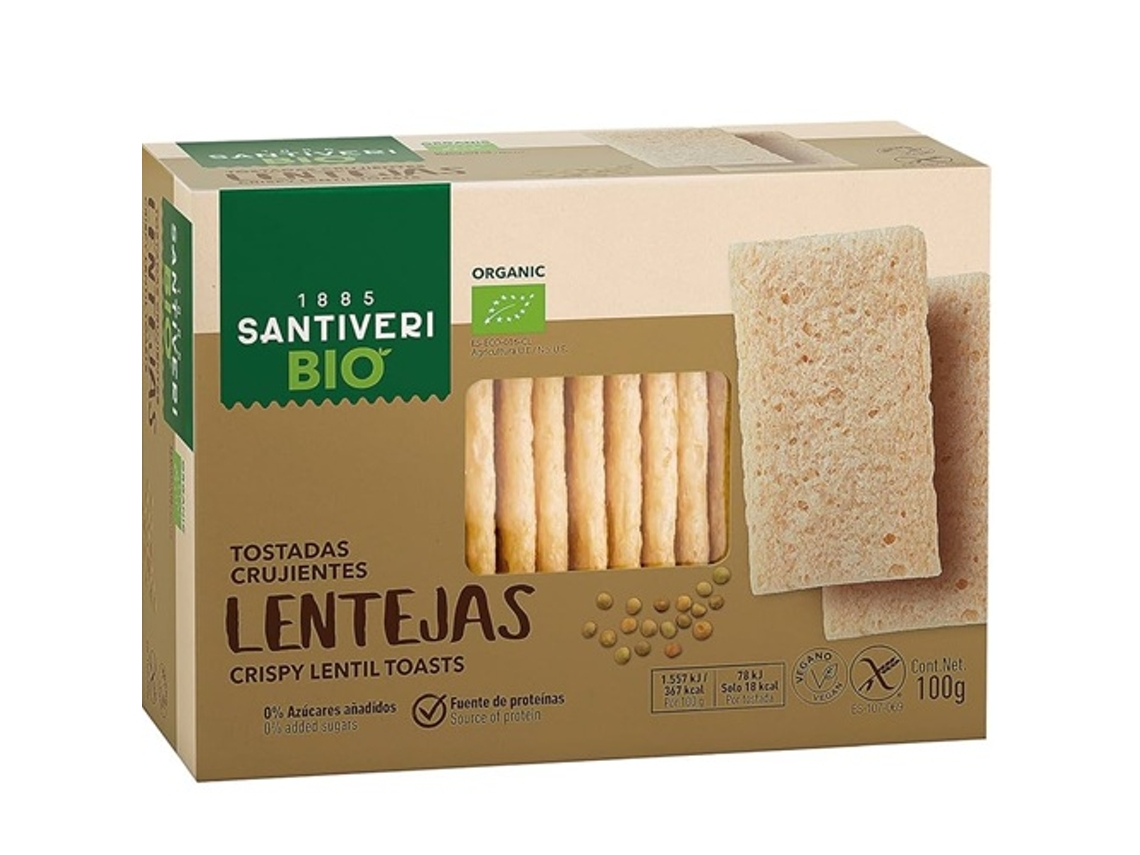 Tostadas SANTIVERI LigLentejas Bio- N -(Café)