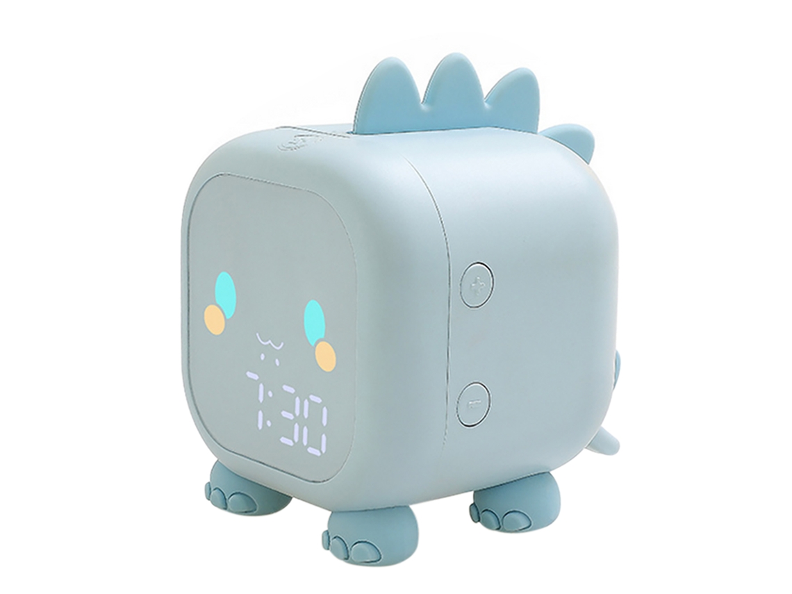 Reloj Despertador Digital Para Niños Con Luz Nocturna De Dinosaurio, 2 Alarmas, 6 Tonos De Llamada Y Batería Recargable.