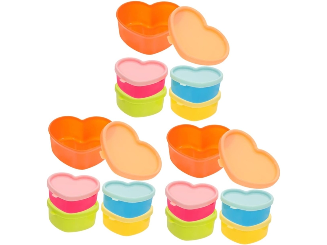 Recipientes pequeños con tapa - Recipientes pequeños para salsa. La superficie es fácil de limpiar y...