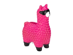 Hucha Relaxdays Llama Con Gafas De Sol, Idea De Regalo Y Decoración, De Cerámica, 15,5 X 11 X 6 Cm, Rosa