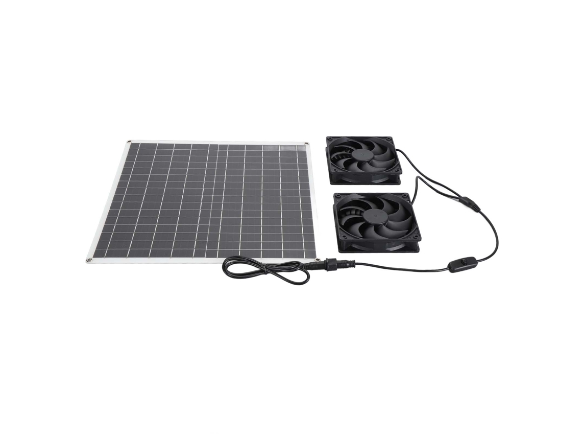 Ventilador Extractor Solar De Alta Eficiencia Con Panel Monocristalino Ip65 3000 Rpm