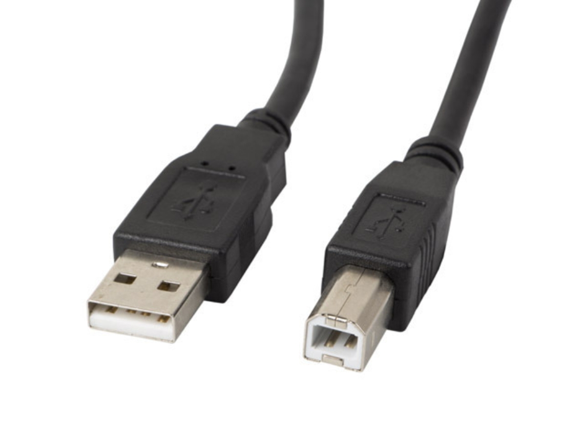 Cable LANBERG Impresora Usb Macho a Usb Macho Negro 0.5 M