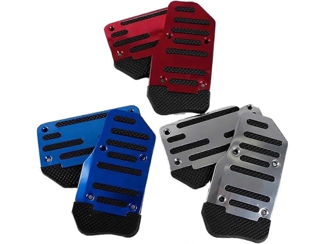 Pedal de freno de aleación de aluminio antideslizante para coche, 2 piezas, azul