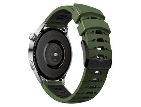 Correa de Silicona con agujeros trapezoidales para Samsung Galaxy Watch 5 40mm/44mm/5 Pro 45mm - verde militar negro
