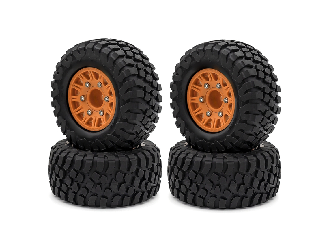 Neumáticos Con Llantas Para Coche Rc, 4 Unidades Para Camión Corto Slash K1 A Escala 1/10