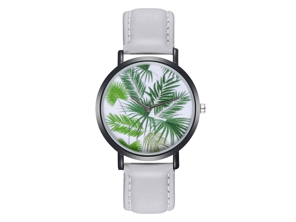 Reloj De Piel Para Mujer, Estilo Sencillo Y Elegante, Cuarzo Gris Zlf0215-h