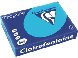 Papel CLAIREFONTAINE Copia, láser y chorro de tinta Trophée A4 80 gsm (500 Hojas - Azul)