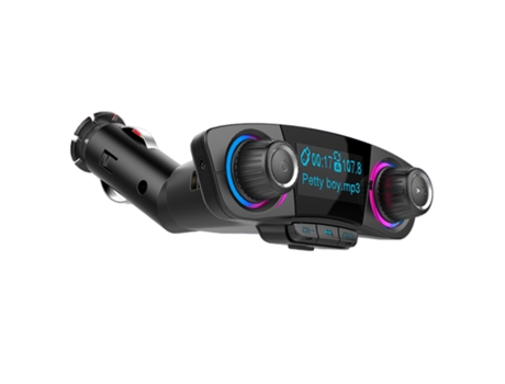 Transmisor FM inalámbrico Bluetooth Reproductor de MP3 para coche Multifuncional CZ-MP3-35 Negro PETHUEL