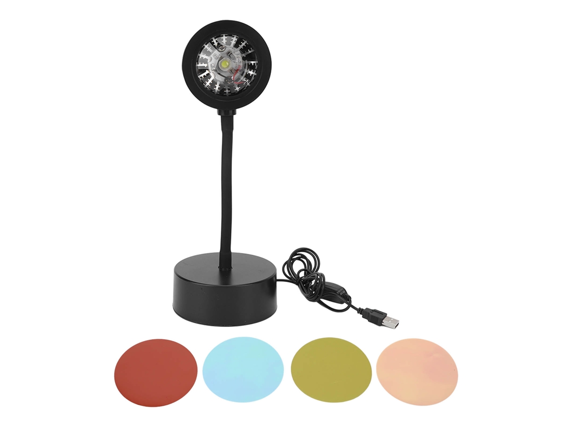 Proyector De Luz Led Usb De 5 W Con Efecto Atardecer Para Fiestas En Casa.