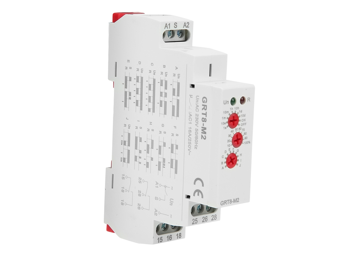 Relé De Retardo Multifuncional Grt8-m2, 10 Funciones, Montaje En Carril Din, 220 V Ca