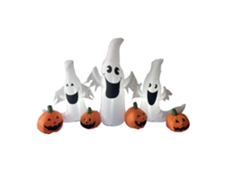 Ats-decoración Hinchable De Halloween Con Luz Led: Fantasma Calabaza 7.54ft Para Jardín Y Césped
