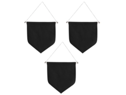 3pcs Banderas De Pared Para Pinos Organizador De Insignias Broches Decoración Hogar Negro S