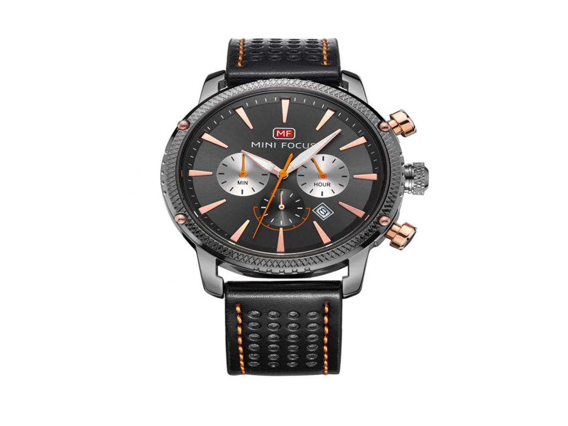 Reloj De Pulsera Sencillo De Cuero Para Hombre, Cuarzo Ultraligero, Estilo Moderno, Elegante Y Deportivo, Color Gris.