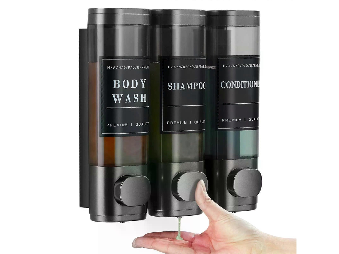 Dispensador de jabón líquido de pared Rosewell, rellenable, para baño, champú y gel de ducha.